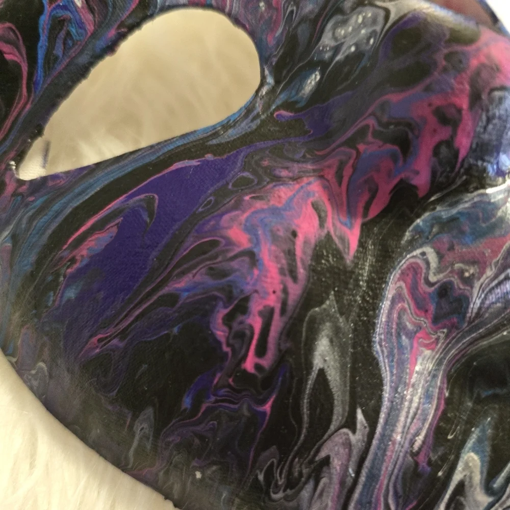 HANDCRAFTED Upcycled Cosplay Face Mask HANDPAINTED Wall Art Decor Halloween Mask